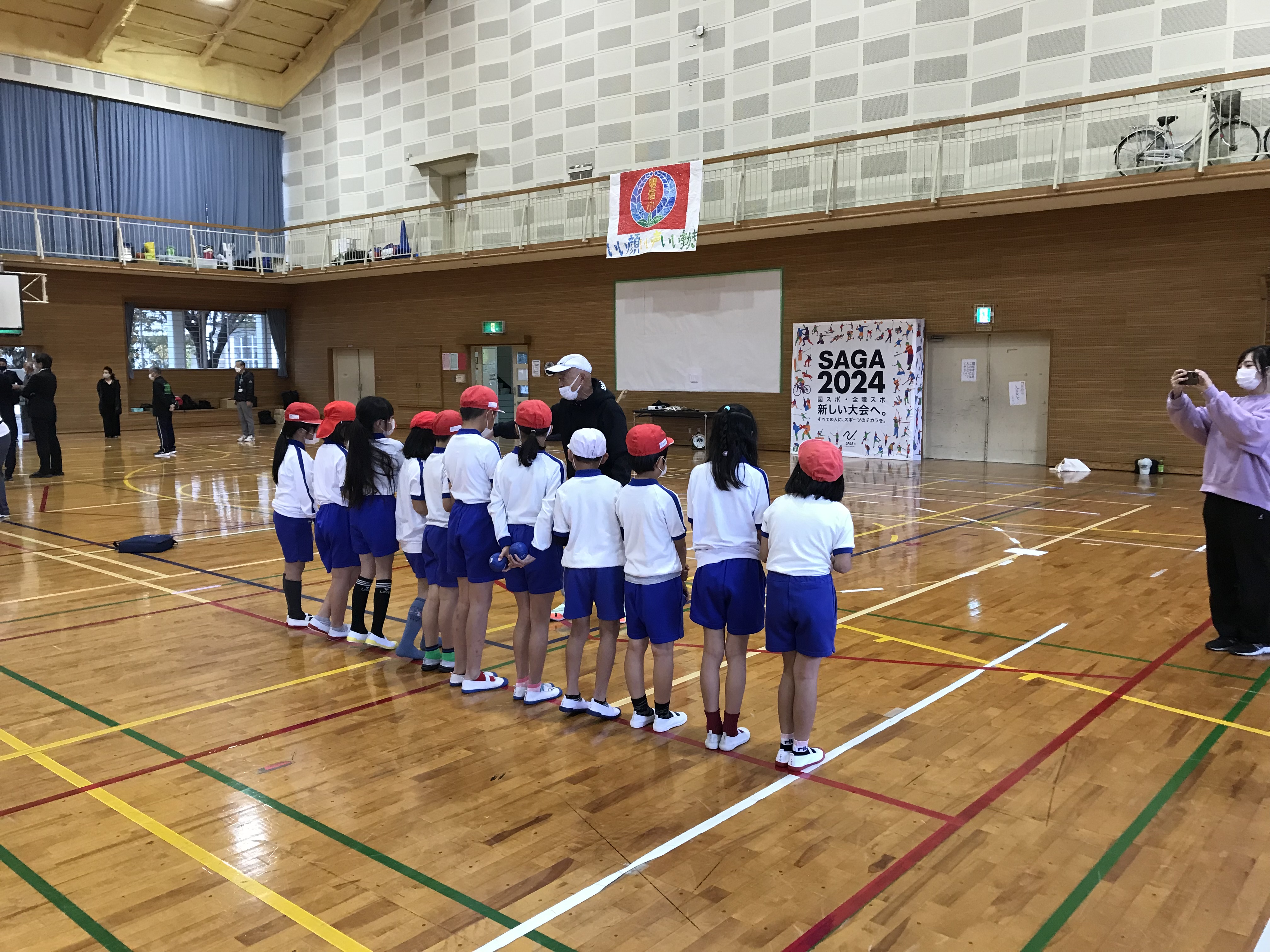 明倫小学校ボッチャ体験の様子2