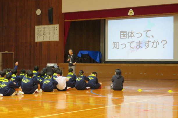 西部中学校(season2)講話の様子1