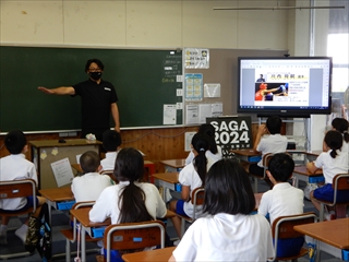 北鹿島小学校講話の様子2