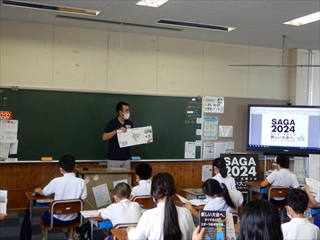 北鹿島小学校講話の様子3